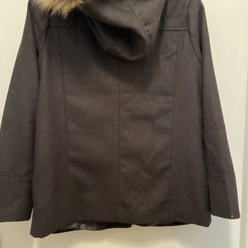 Ambiance Womens Black Fur Hoodie Lined Jacket coat Size M New Without Tags - Picture 8 of 13